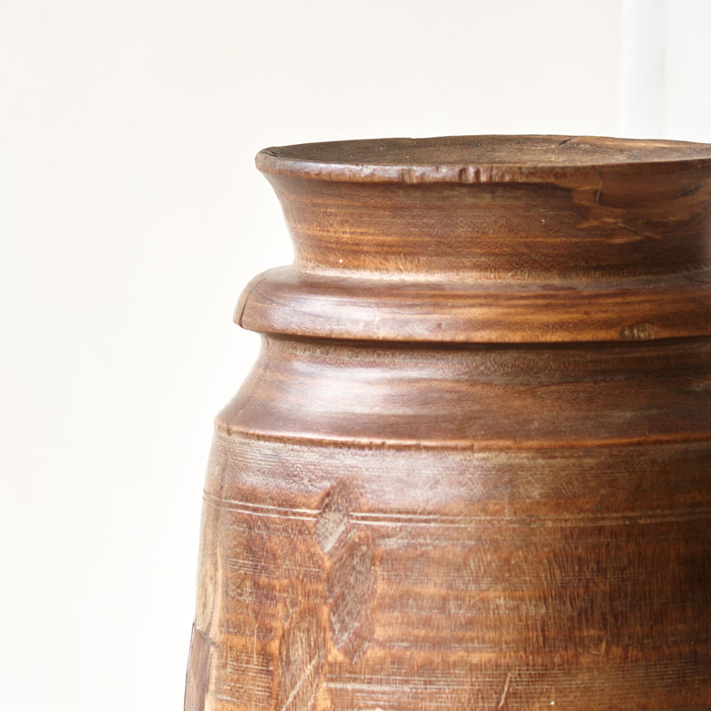 Vintage Wooden Pot - Large