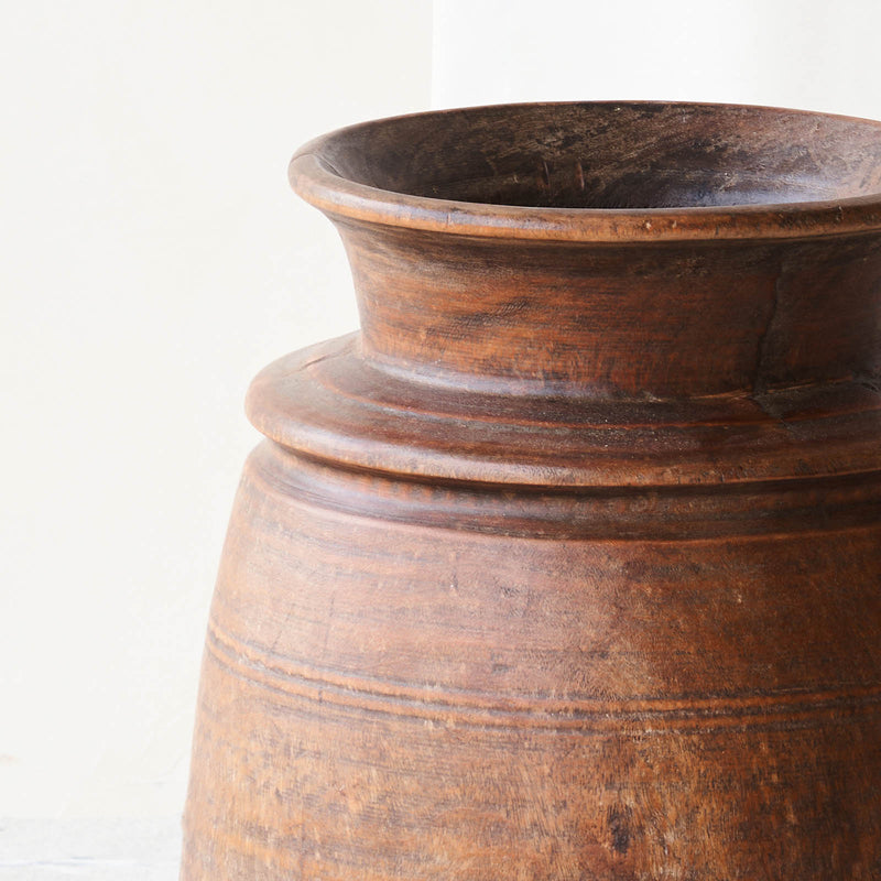 Vintage Wooden Pot - Large