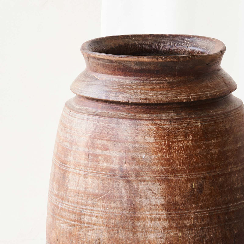 Vintage Wooden Pot - Large