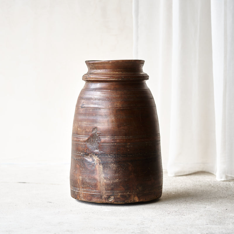 Vintage Wooden Pot - Large
