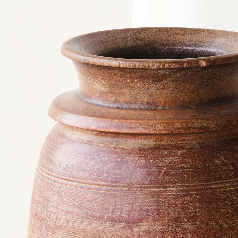 Vintage Wooden Pot - Large