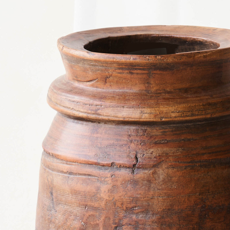 Vintage Wooden Pot - Large