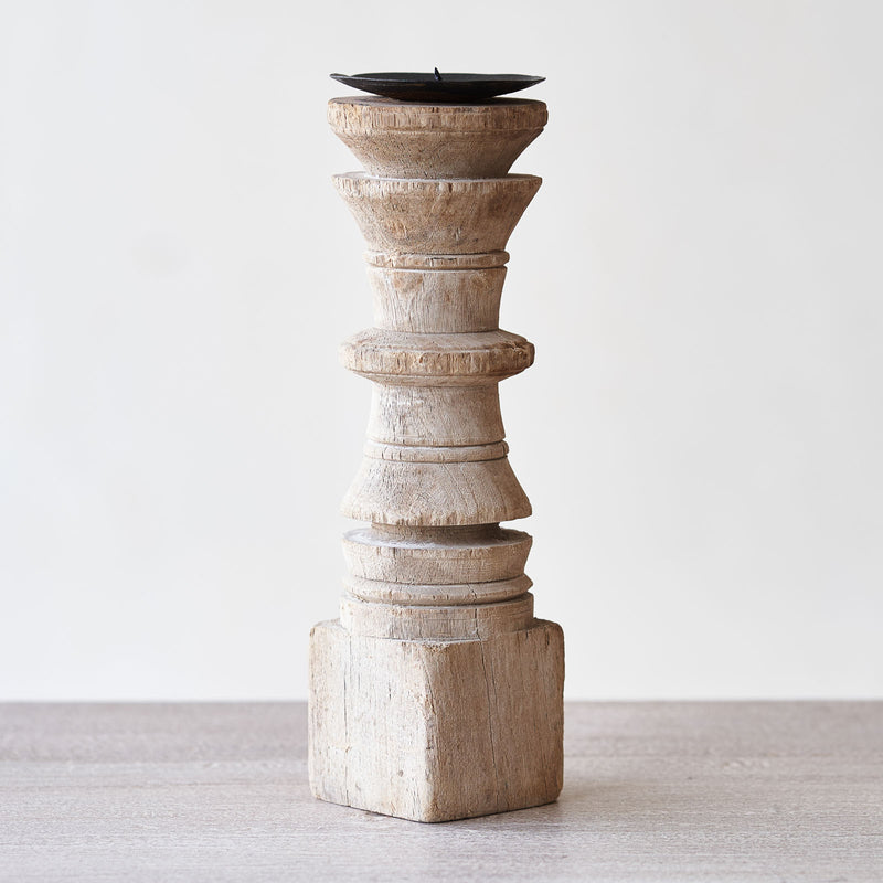 Wooden Candle Stand - Tall