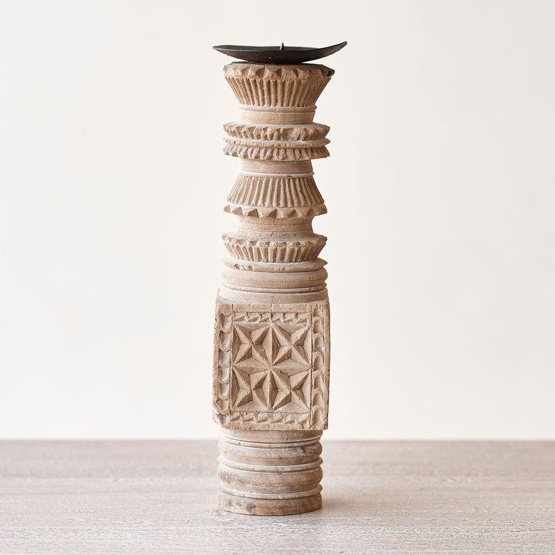 Wooden Candle Stand - Tall