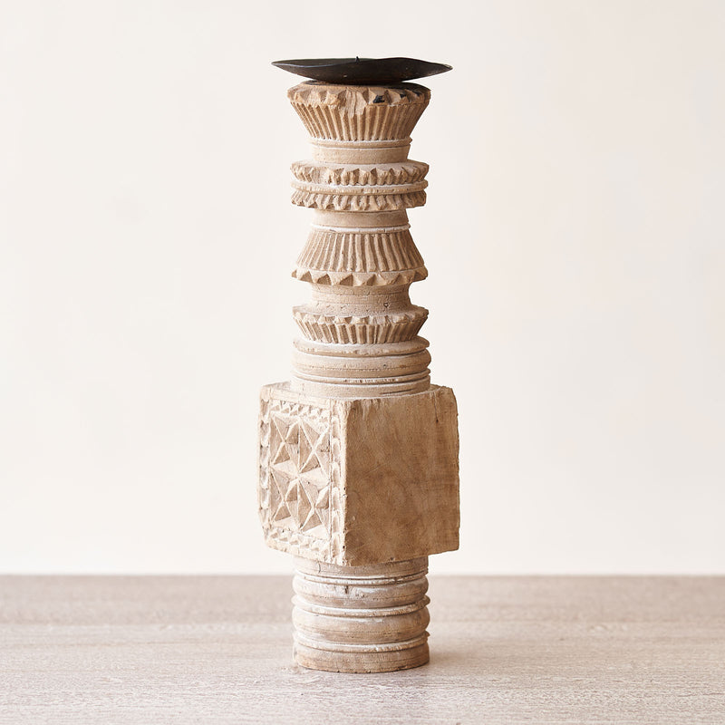 Wooden Candle Stand - Tall