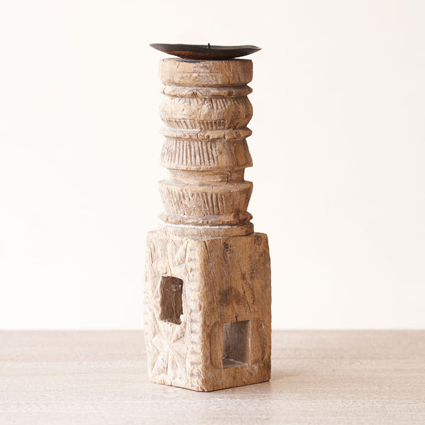Wooden Candle Stand - Medium