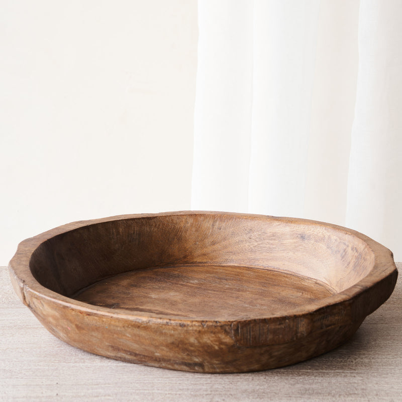 Vintage Wooden Parat Bowl - Large