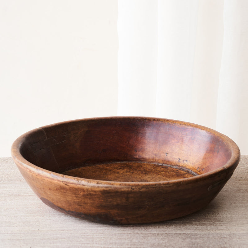 Vintage Wooden Parat Bowl - Large