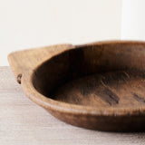 Vintage Wooden Parat Bowl - Dark