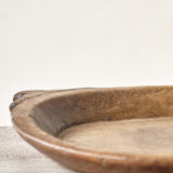 Vintage Wooden Parat Bowl - Round Handle