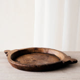 Vintage Wooden Parat Bowl - Round Handle