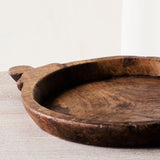 Vintage Wooden Parat Bowl - Round Handle