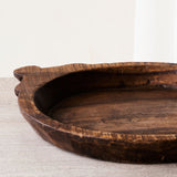 Vintage Wooden Parat Bowl - Round Handle