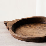 Vintage Wooden Parat Bowl - Round Handle