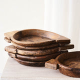 Vintage Wooden Parat Bowl - Dark