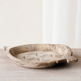 Vintage Wooden Carved Parat Bowl - Floral C