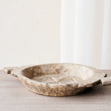 Vintage Wooden Carved Parat Bowl - Floral C