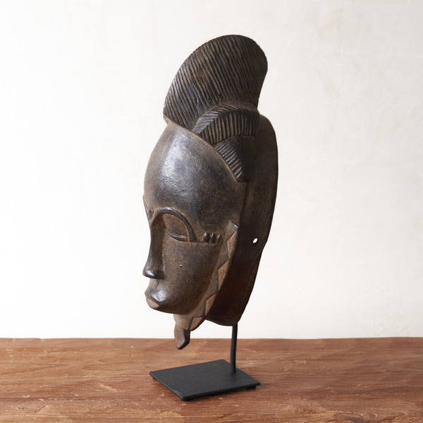 Baule Mask, hand-carved portrait masks. Each is an original unique piece. these authentic African masks make stunning ornamental sculptures. From $280