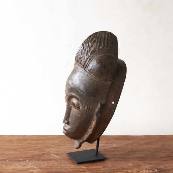 Baule Mask, hand-carved portrait masks. Each is an original unique piece. these authentic African masks make stunning ornamental sculptures. From $280