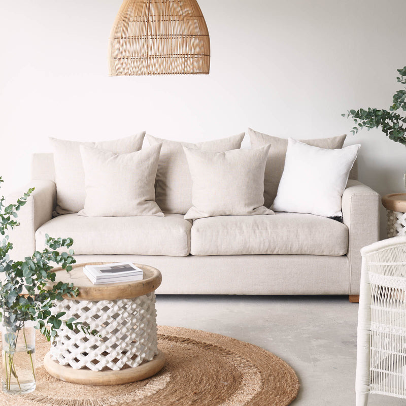 Fabric 3 Seater Sofa | Beccy - Cereal - Originals Furniture