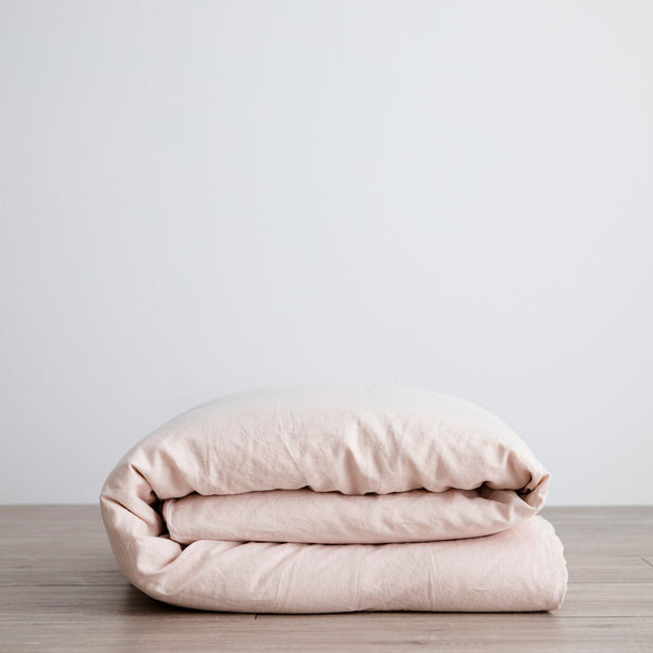 Linen Duvet Set | Blush (King Size)