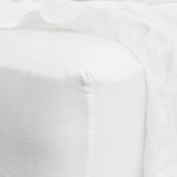 Linen Fitted Sheet Set | White