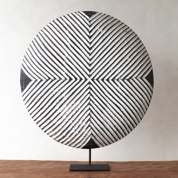 Decorative Shield, descended from fighting shields used by warriors. Each is an original unique piece. These shields are ideal decorative standout pieces for any room. From $320