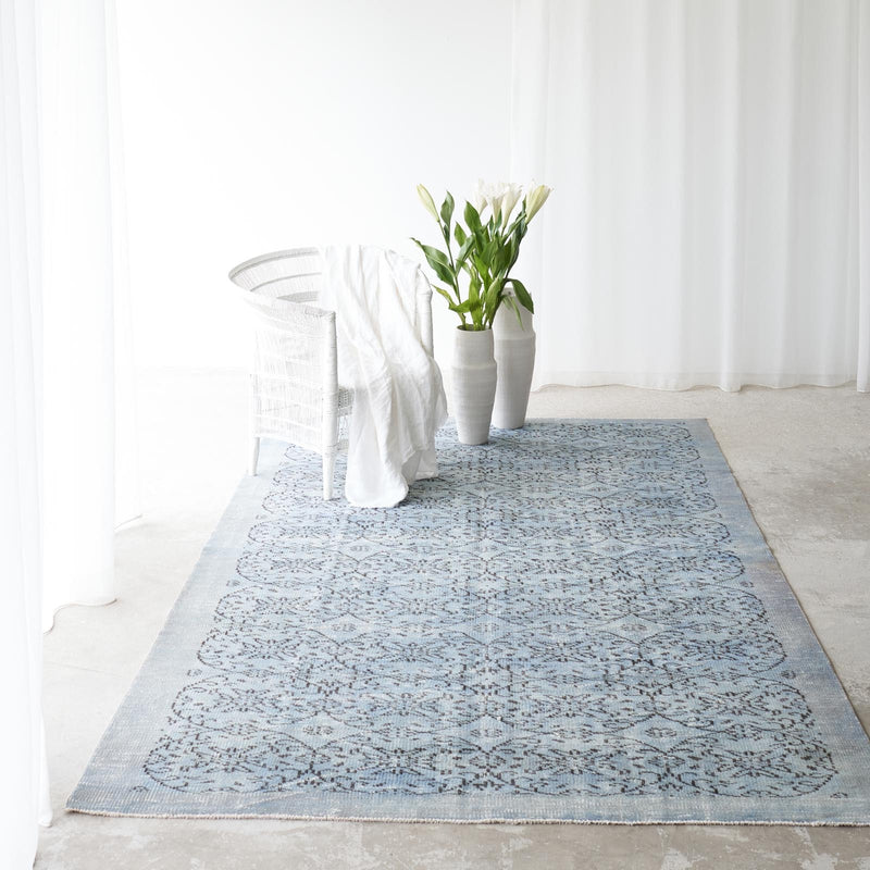 Vintage Rug | Floral Blue W175 x L294 cm