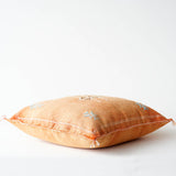 Moroccan Silk Cushion - Coral Caramel