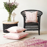 Moroccan Silk Cushion - Pale Pink