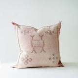 Moroccan Silk Cushion - Pale Pink