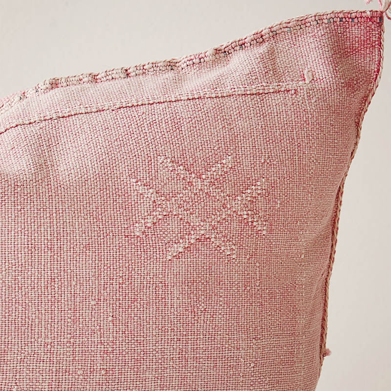 Moroccan Silk Cushion - Pale Pink