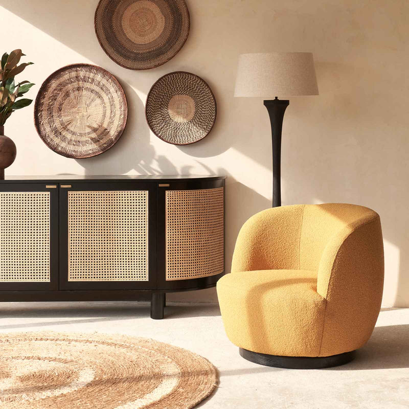 Shiloh Swivel Armchair | Ochre (82cm)