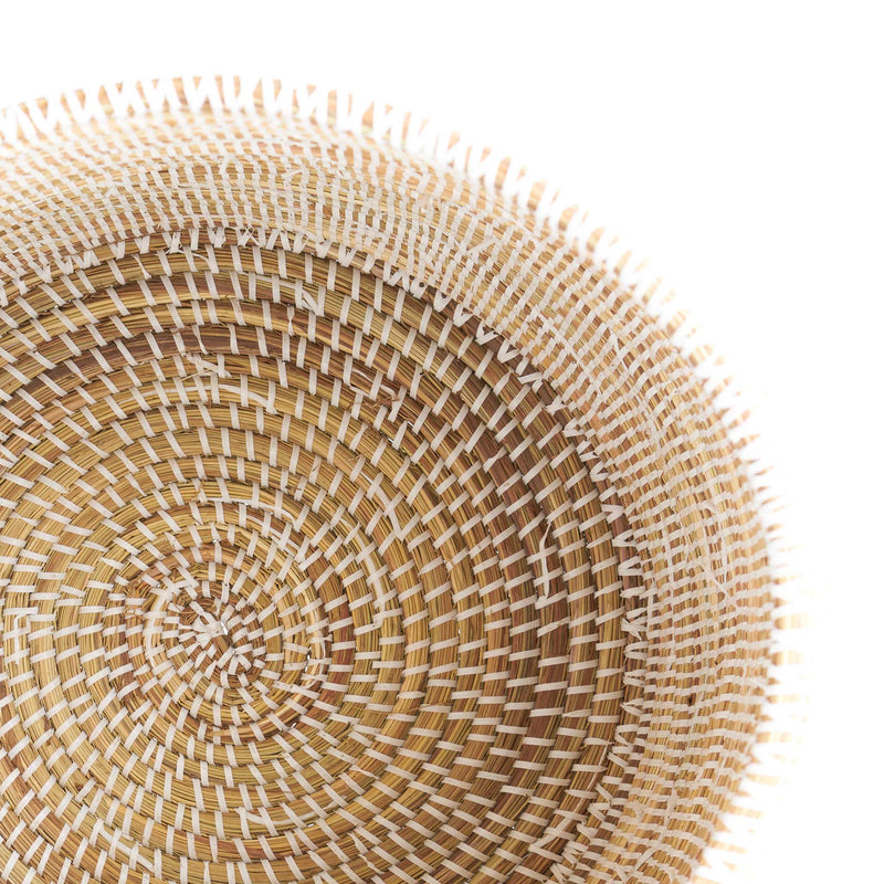 Flat Lid African Baskets | White - Originals Furniture