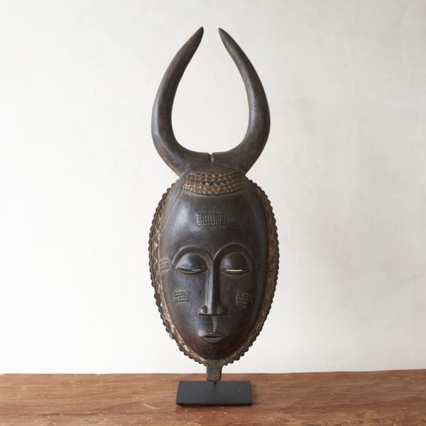 Guro Mask, handcrafted West Coast African masks. These masks depict their way of life and spirituality, and make stunning ornamental sculptures. At $420