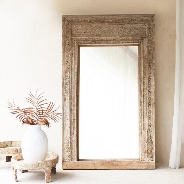 Vintage Carved Mirror | No. 10 - Natural
