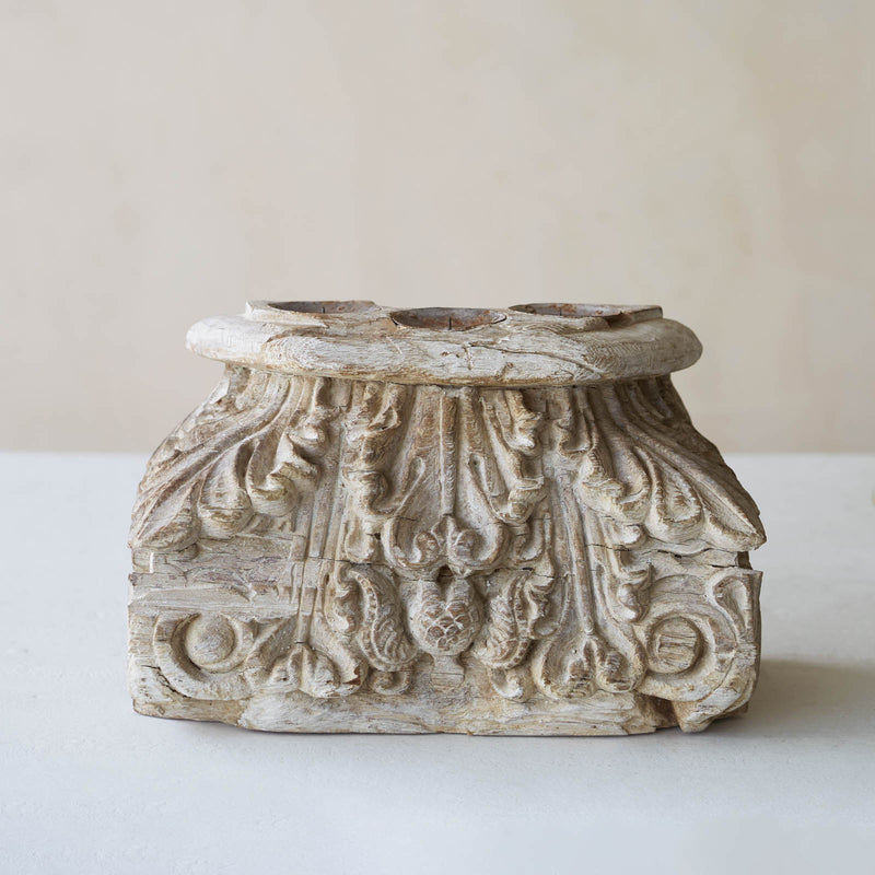 Vintage Carved Candle Stand | No. 1 - Large