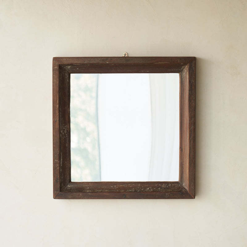 Vintage Teak Small Frame Mirror