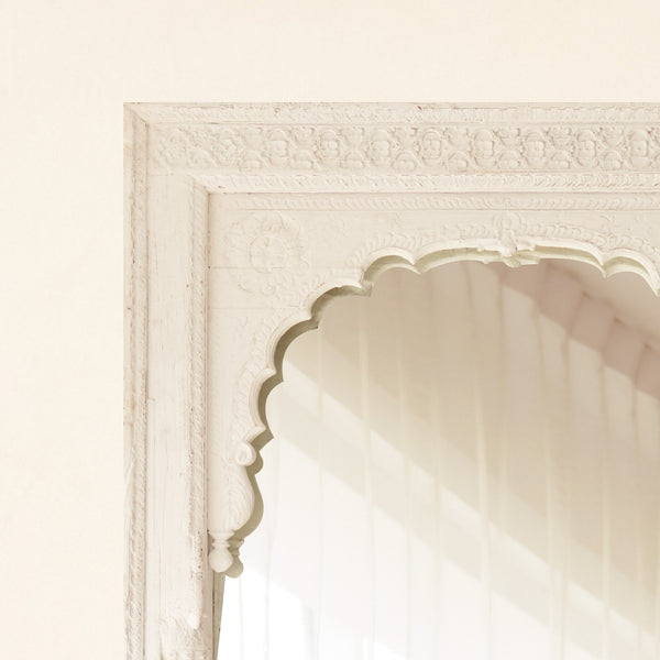 No. 2 | Vintage Carved Mirror - White
