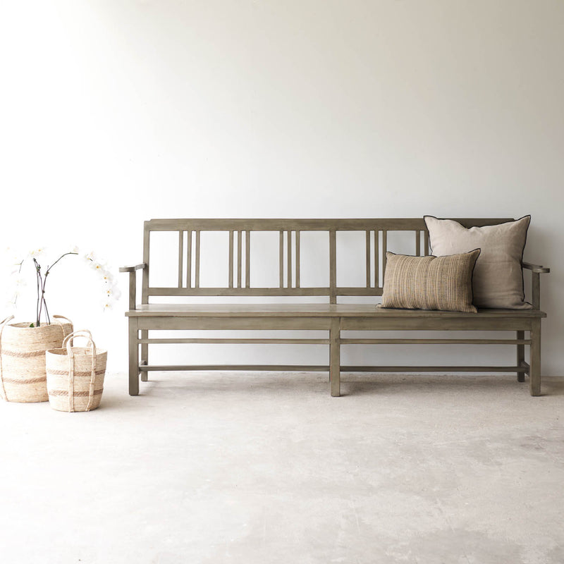 Vintage Teak Bench | Slate