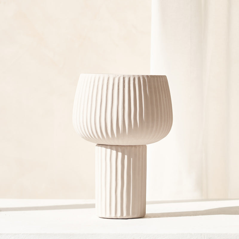 Feya Vase, statement textured piece to bring a room together. Suitable for any kitchen table or living space. Available in different sizes from $120. 