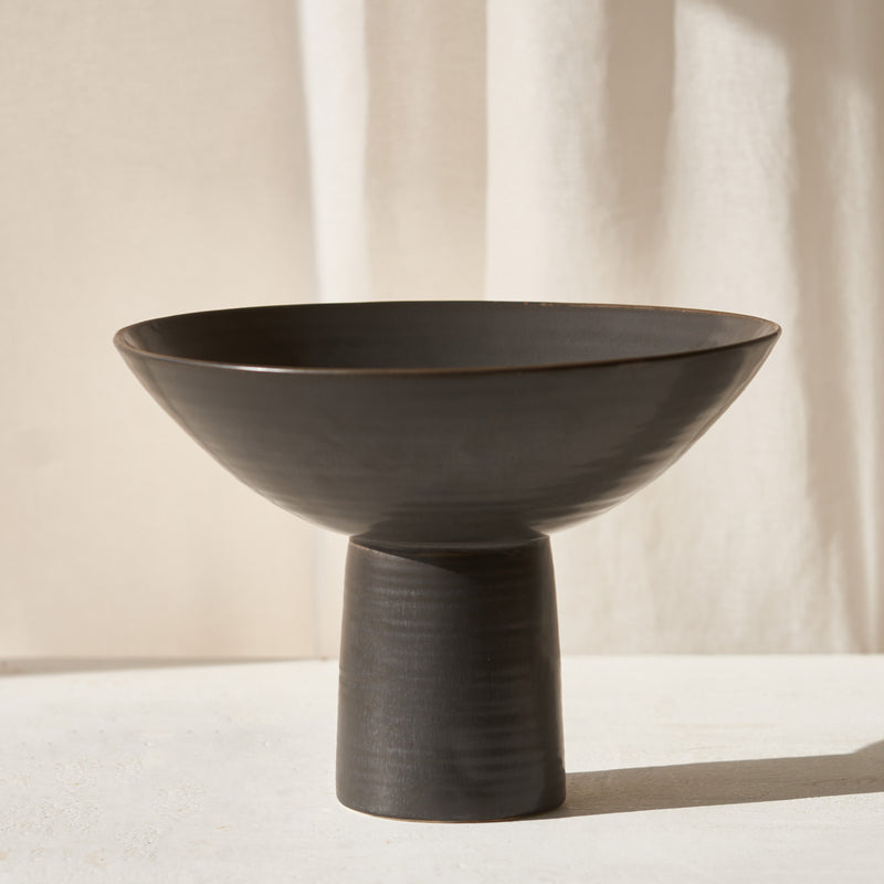 Levani Dish, black ceramic accessory. Style it in any space as a distinctive accessory that adds a finishing touch to your interior. Available in different sizes from $180. 