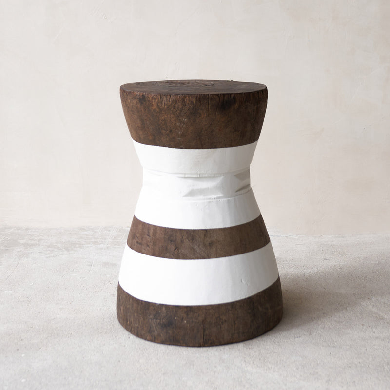Makonde Mortar Stool, repaired and rebuilt after being used to pound grain and maize. The stools are made by some of Africa's best carvers. Available in different colours, at $640
