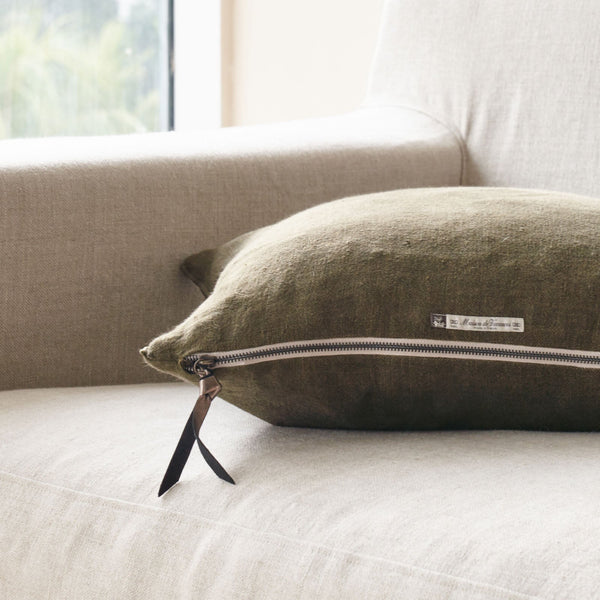 Cushion Linen Crepon | Kaki (50 x 50cm)