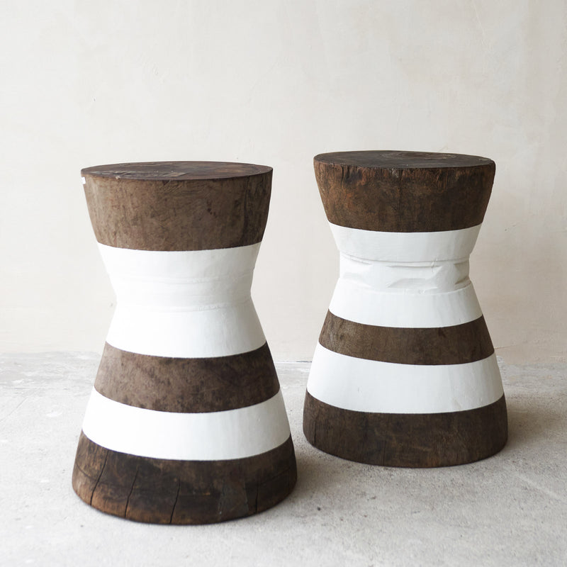 Makonde Mortar Stool, repaired and rebuilt after being used to pound grain and maize. The stools are made by some of Africa's best carvers. Available in different colours, at $640