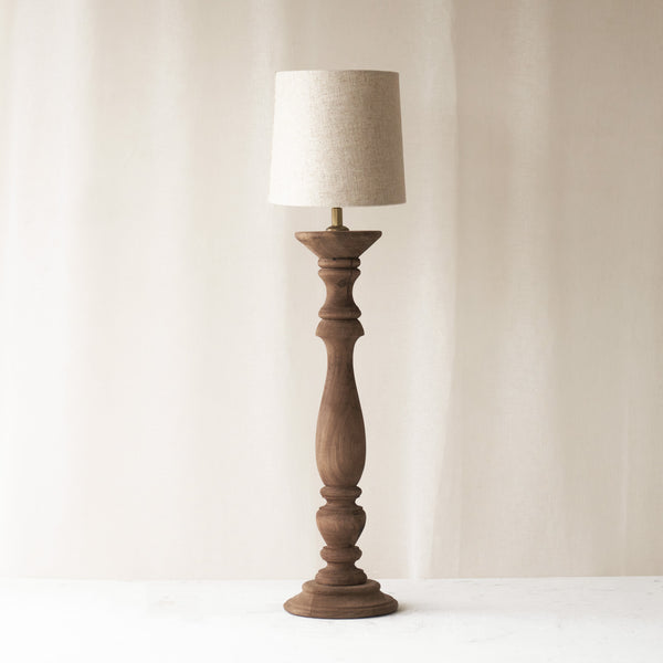 Bellini Table Lamp, wooden and delicately shaped. Sophisticated and stylish piece. It is a versatile piece that provides a rustic touch in any home. Available at $220.