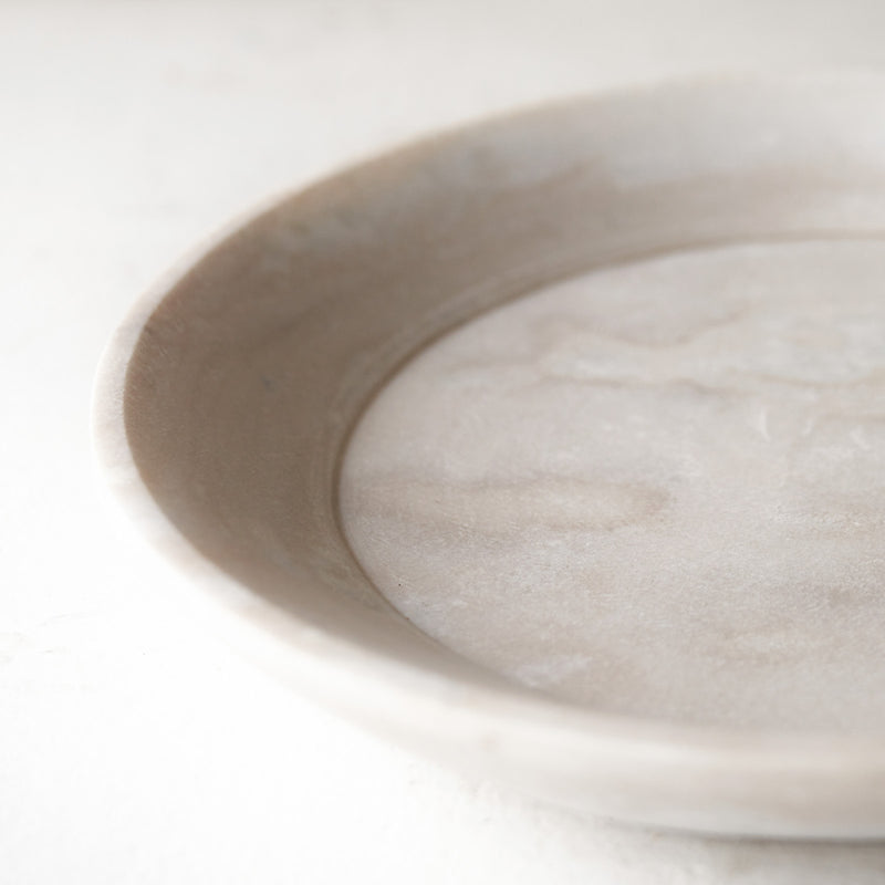 Couzana Dish, marble white accessory. Style it in any space as a distinctive accessory that adds a finishing touch to your interior. Available in white at $220. 