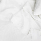 Linen Fitted Sheet Set | White (King Size)