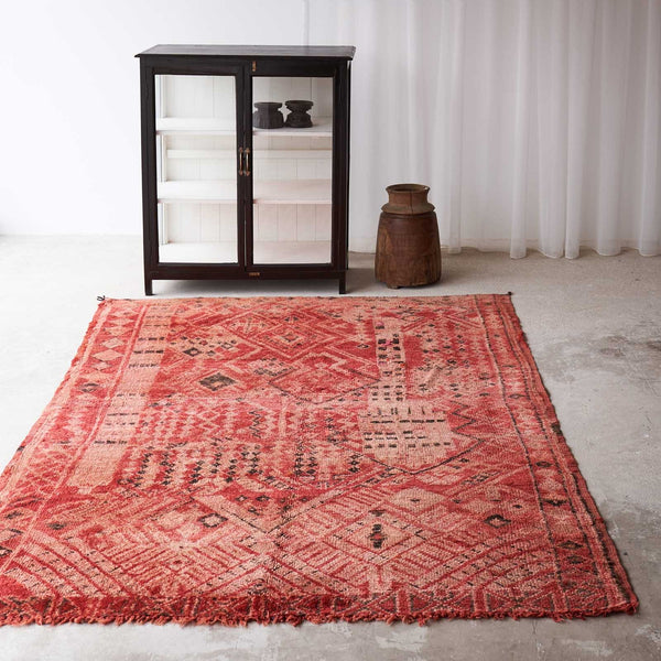 Moroccan Rug - Crimson W183 x L264 cm