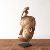 Songye Mask, hand-carved from local wood. Each is an original unique piece. these authentic African masks make for a stunning visual in any space. From $240